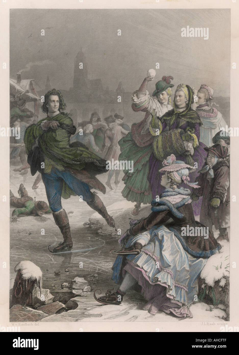 Goethe-Eislaufen-Frankfurt Stockfoto