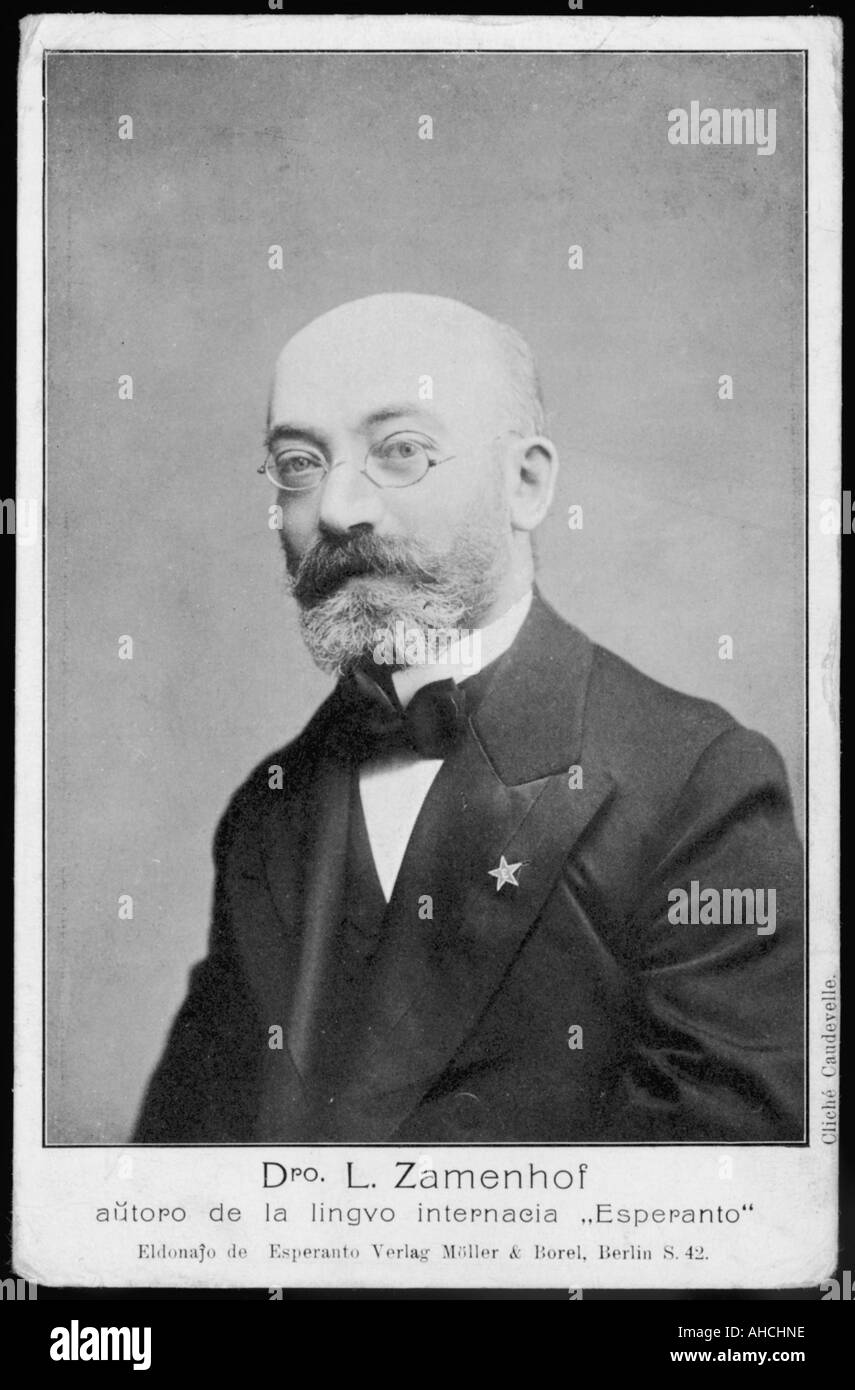 Esperanto dr ludwig l zamenhof Fotos und Bildmaterial in hoher
