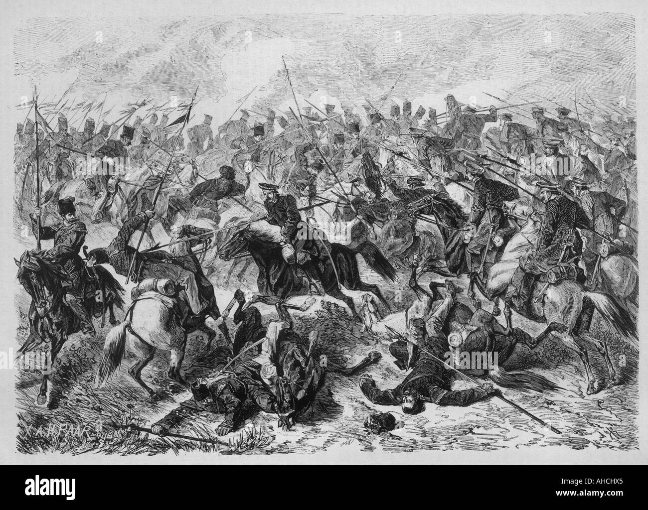 Russo-türkischen Kavallerie Stockfoto
