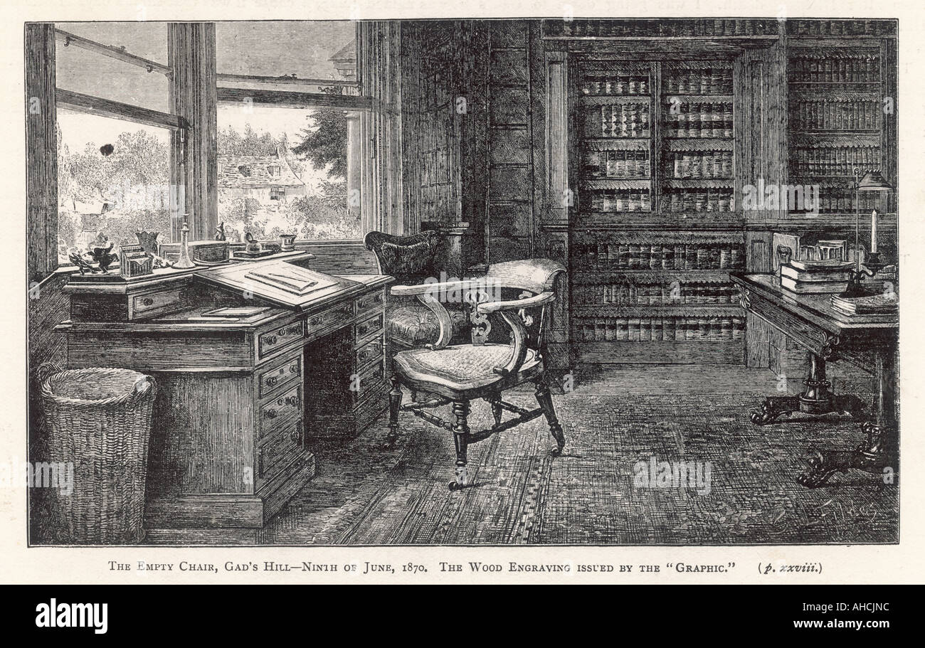 Dickens leeren Stuhl Stockfoto