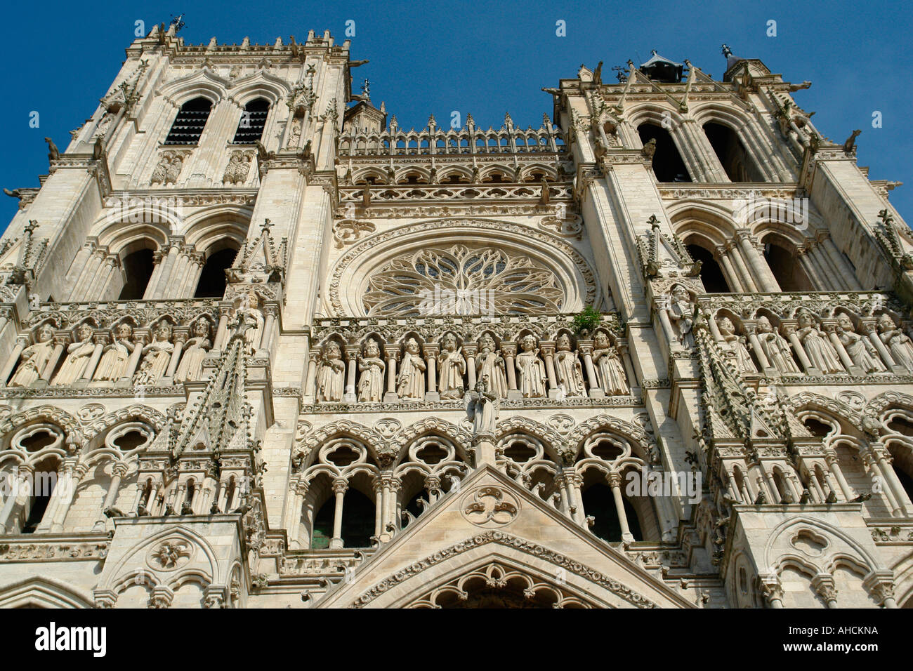 Fassade von Notre-Dame Kathedrale (Amiens-Picardie-Frankreich) Stockfoto