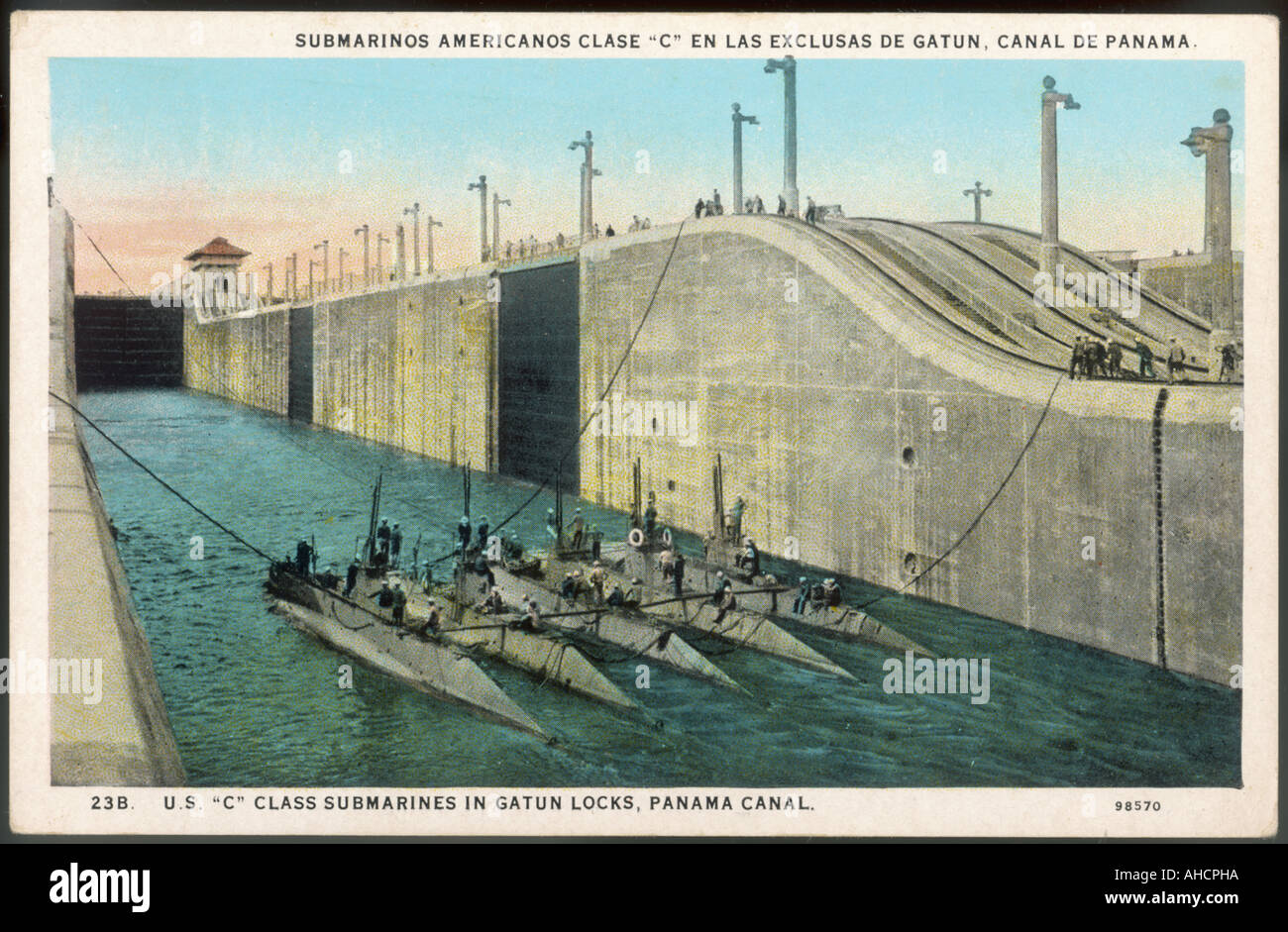 US-u-Boote im Panamakanal Stockfoto