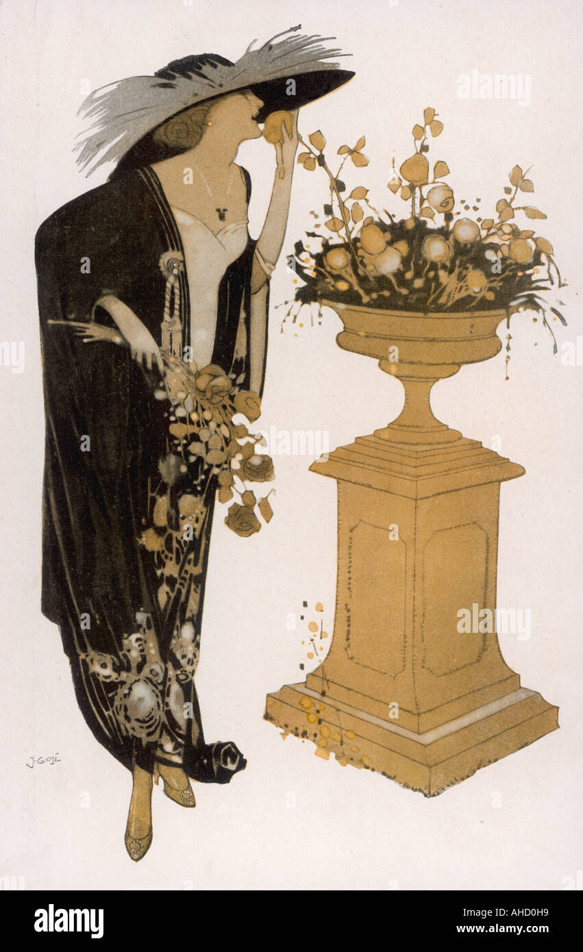 1911-Silhouette Gose 2 Stockfoto