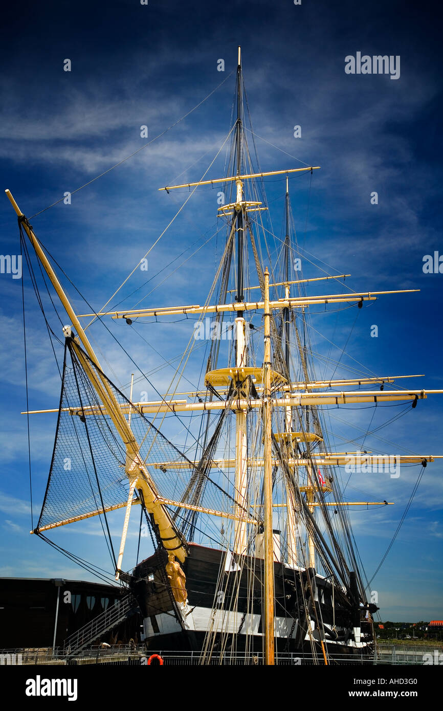 Die größte Holzschiff der Welt, Fregatten Jylland Stockfoto