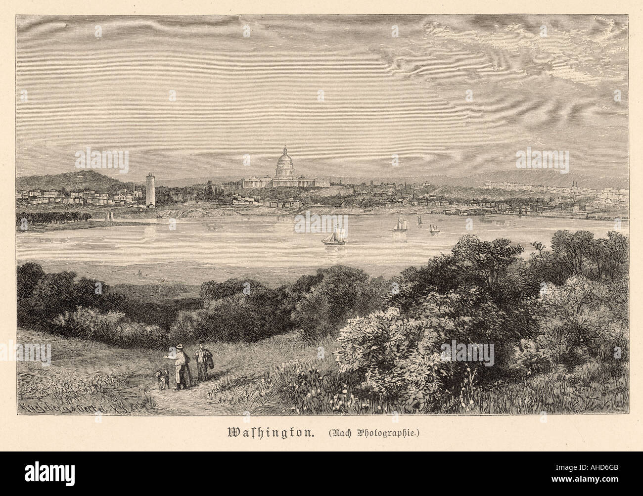 USA-Washington-Ansicht 1894 Stockfoto