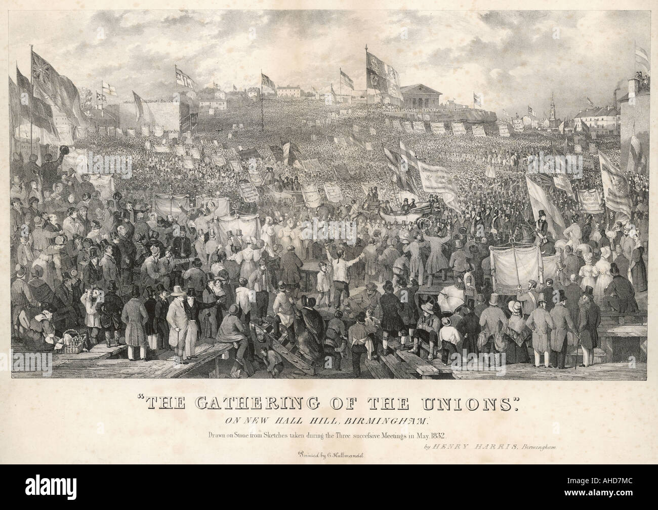 Versammlung der Gewerkschaften 1832 Stockfoto