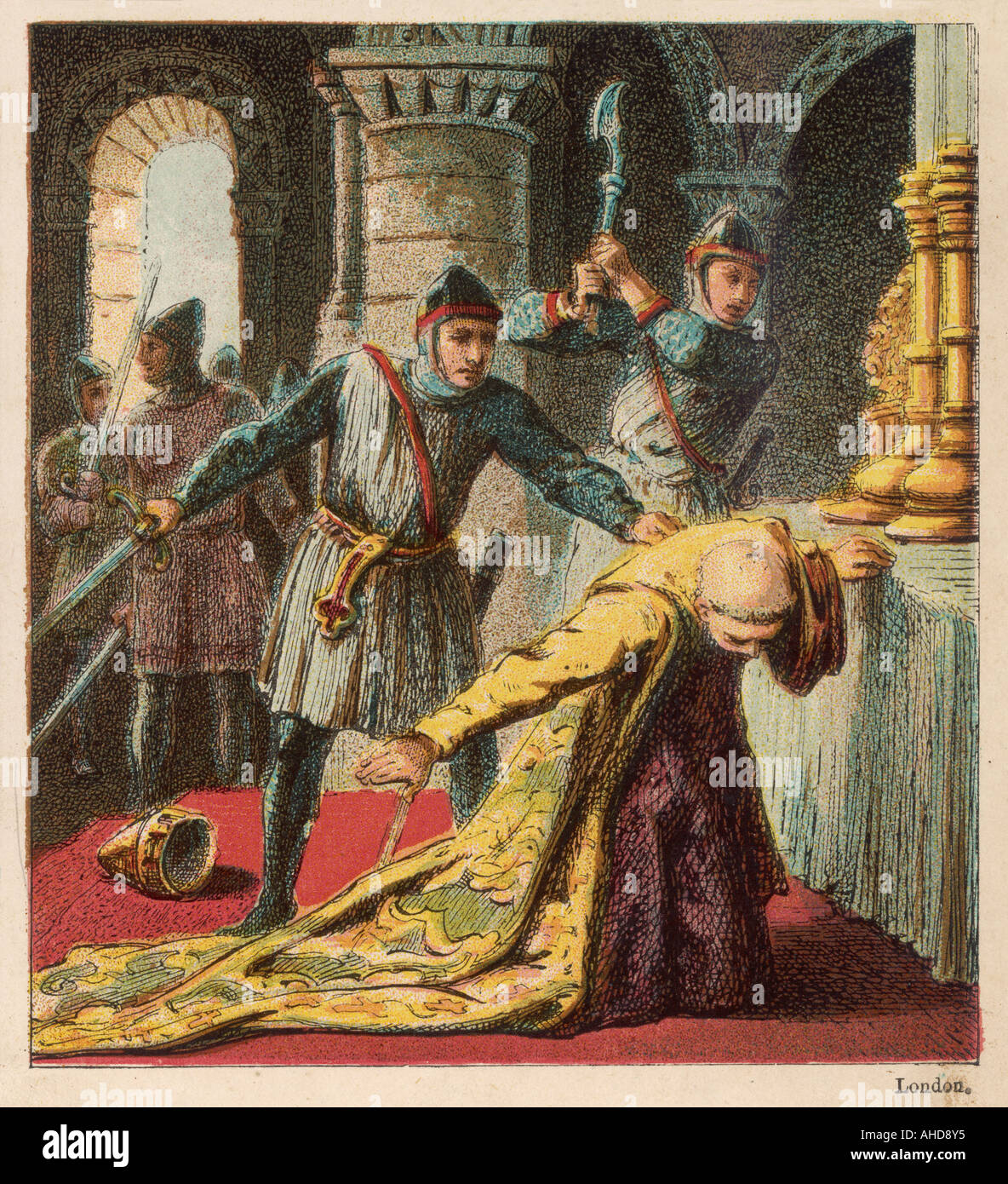 Mord an Thomas Becket Stockfoto