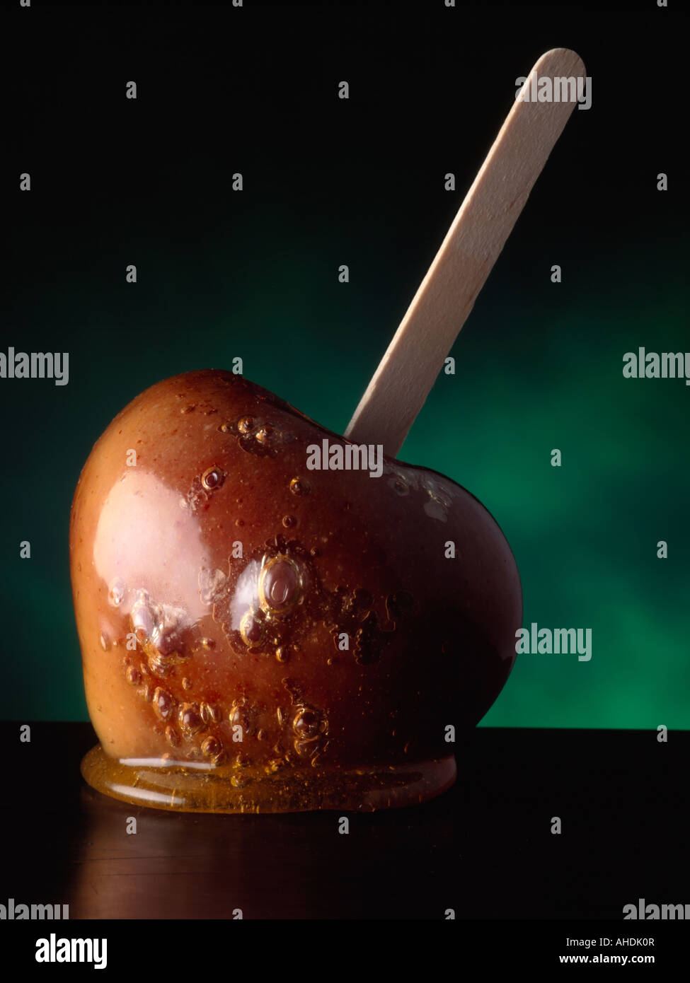 Grafik ein Glasierter Apfel auf einem Stick redaktionelle Essen Stockfoto