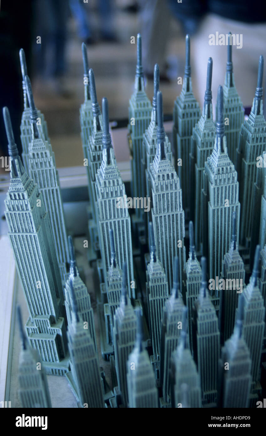 Empire State Gebäude Miniatur Stockfoto