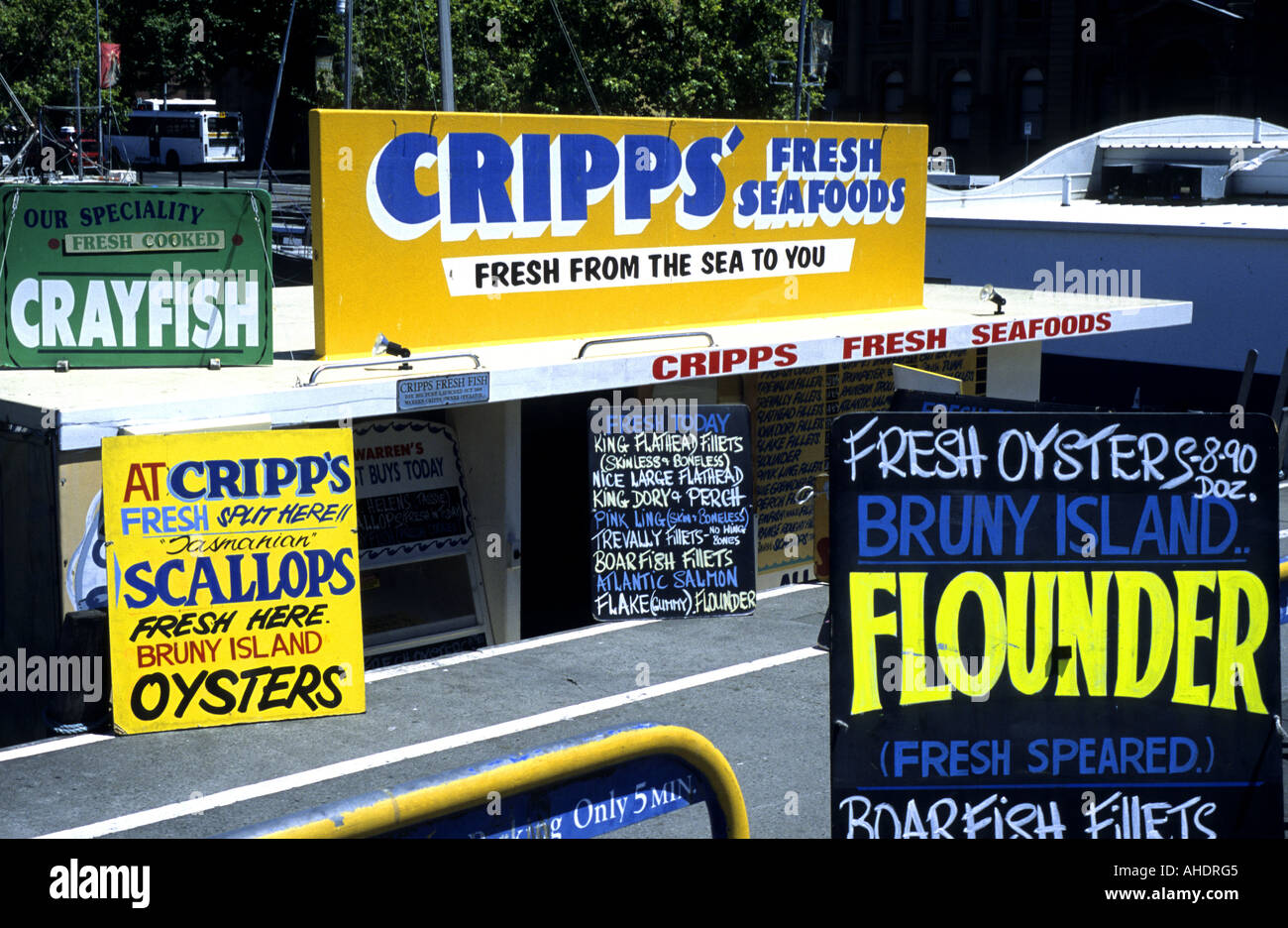 Cripps, die schwimmenden Fisch Imbiss, Constitution Dock, Hobart, Tasmanien, Australien Stockfoto