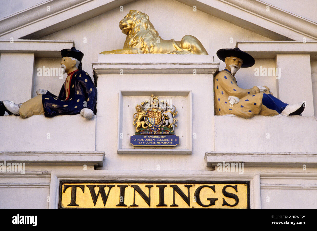 Aktionsbereich London Twinings Tee Royal Warrant Teehändler Stockfoto