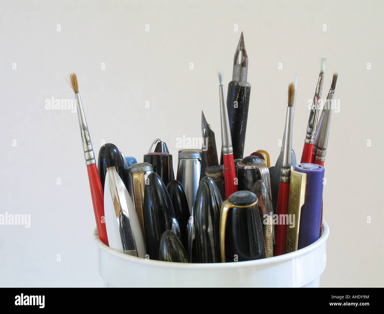 Malbedarf Zeichenbedarf Stockfoto