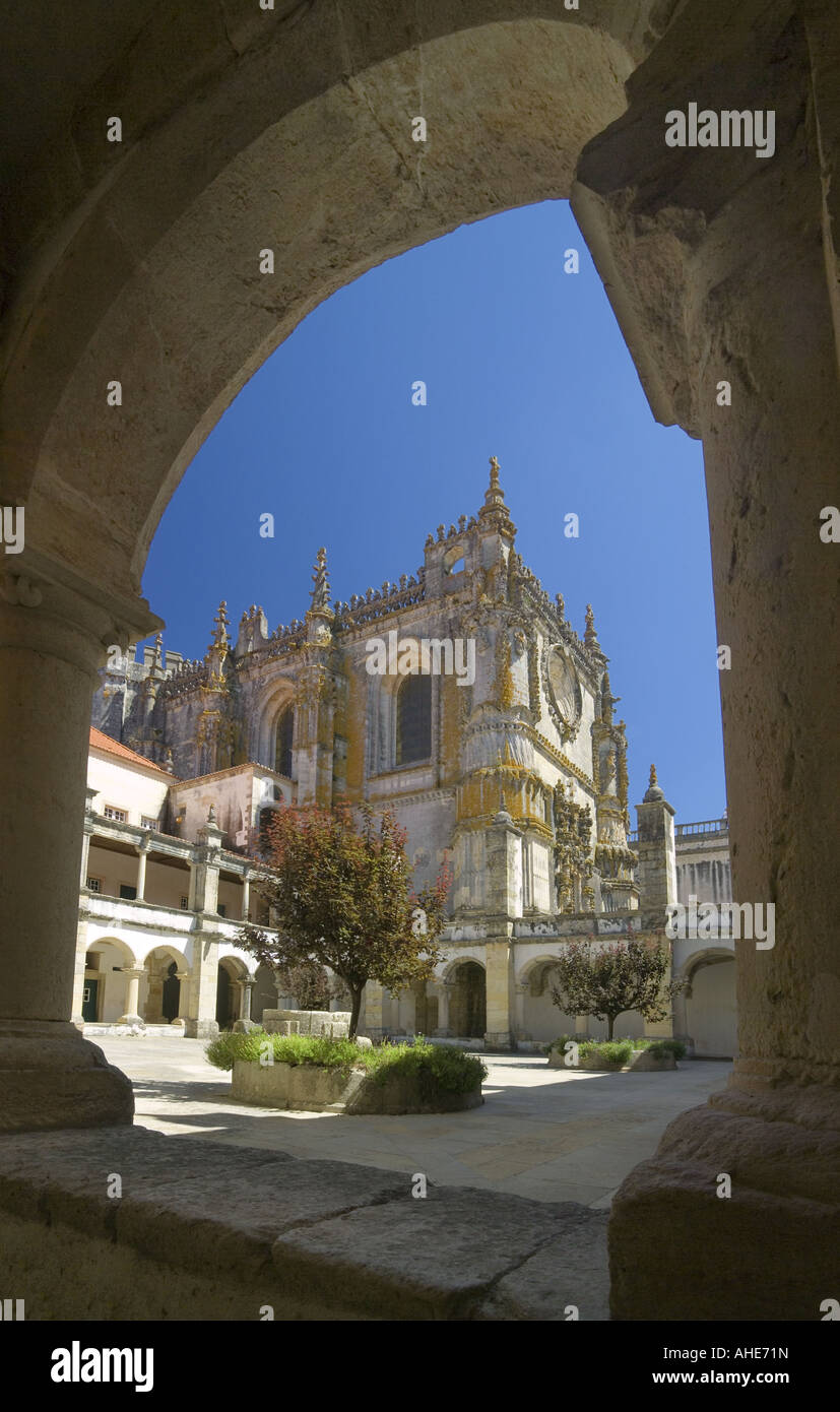 Portugal, Ribatejo, Tomar, Hof in das Convento do Cristo Stockfoto