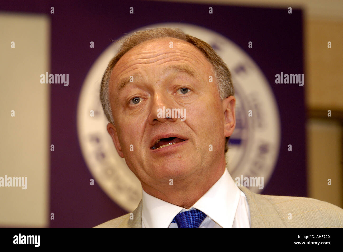 Bürgermeister von London Ken Livingstone befasst sich mit die 2003 AAD Jahreskonferenz der Zug Fahrer Gewerkschaft ASLEF Stockfoto