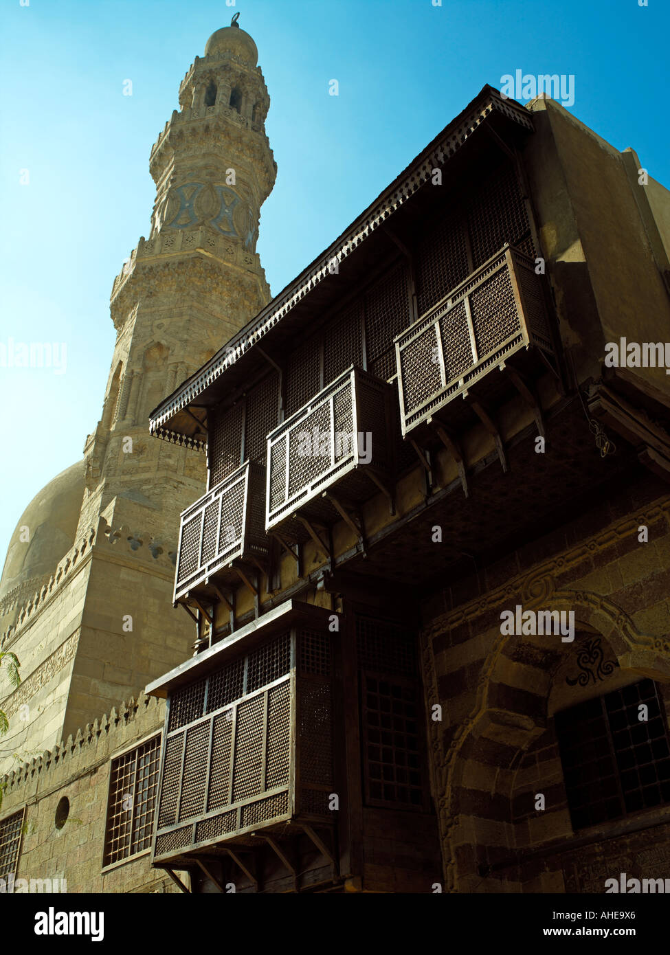 Mittelalterlichen Fassade im fatimidischen Kairo Stockfoto