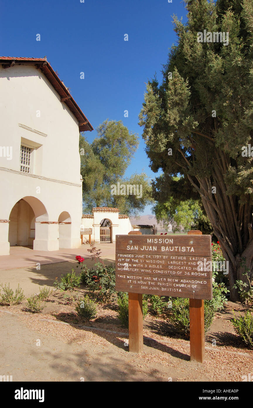 Mission San Juan Bautista State Park CA USA Stockfoto