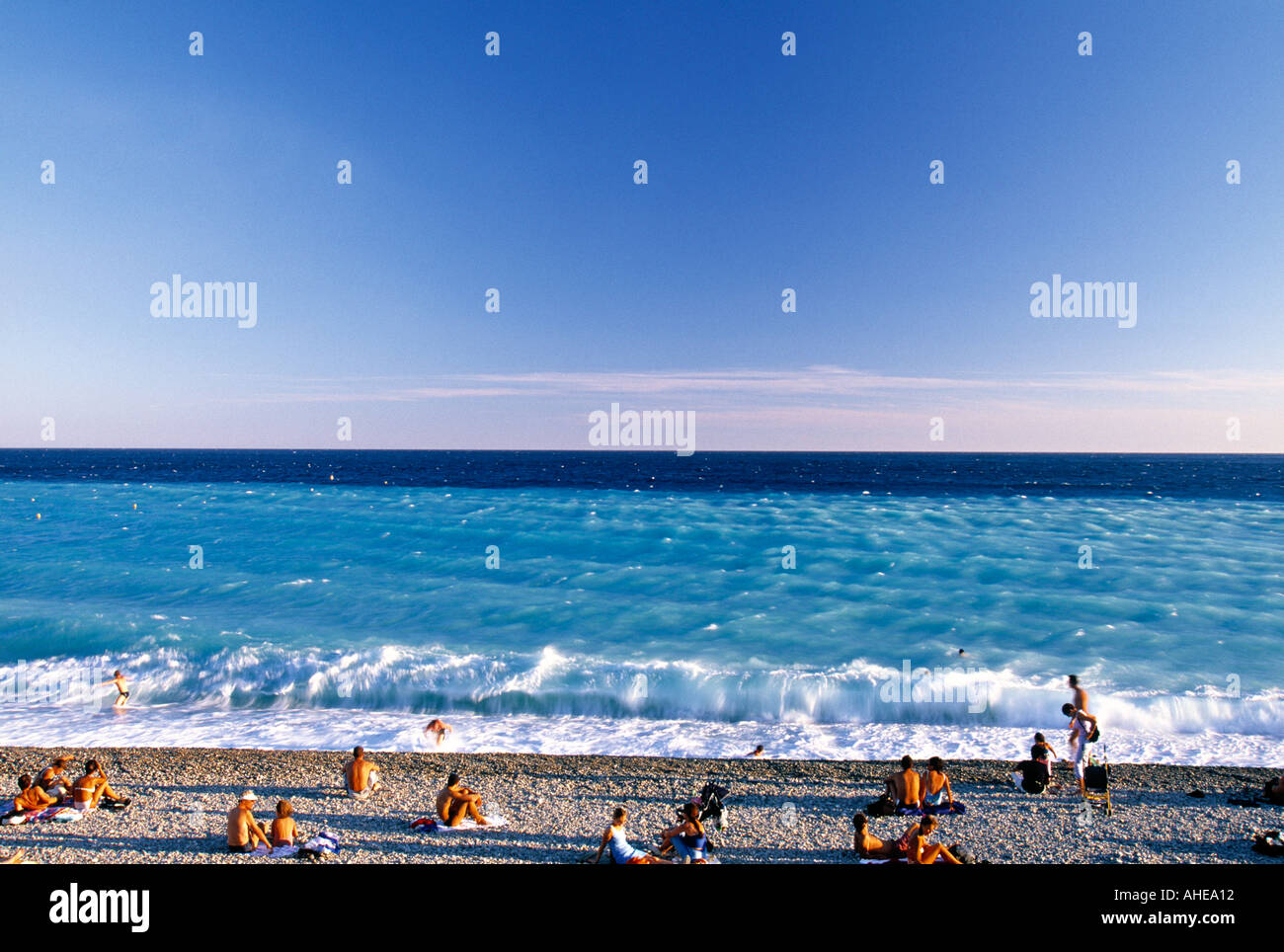 Strand, Nizza, Côte d ' Azur, Frankreich Stockfoto