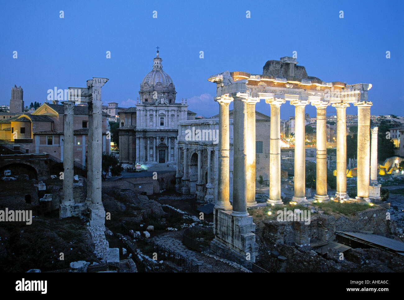 Das Forum Romanum, Rom, Italien Stockfoto