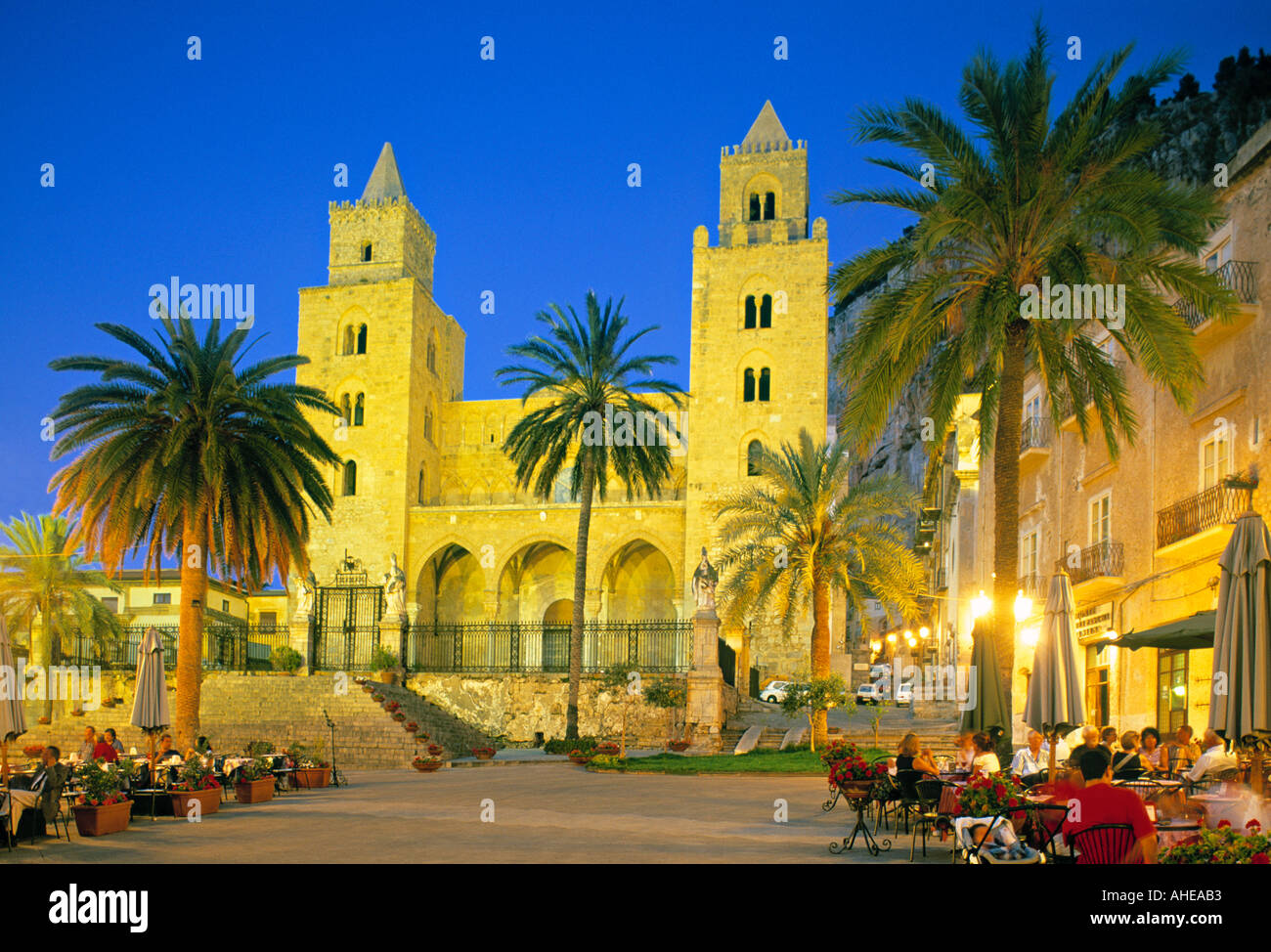 Kathedrale, Cefalu, Sizilien, Italien Stockfoto