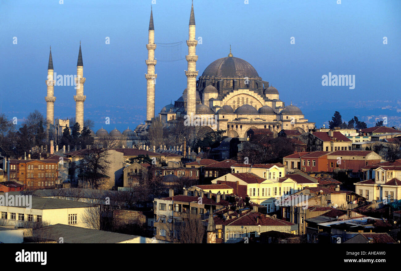 Suleiman Moschee in Istanbul, Türkei. Stockfoto