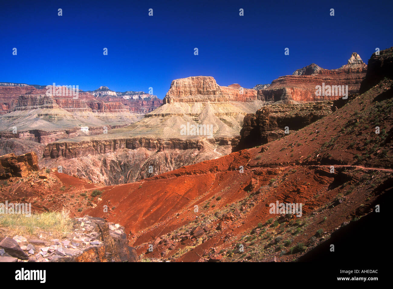 Grand Canyon Kaibab Trail Abfahrt vom Grand Canyon Nationalpark Arizona Usa u s ein Amerika Nord Stockfoto