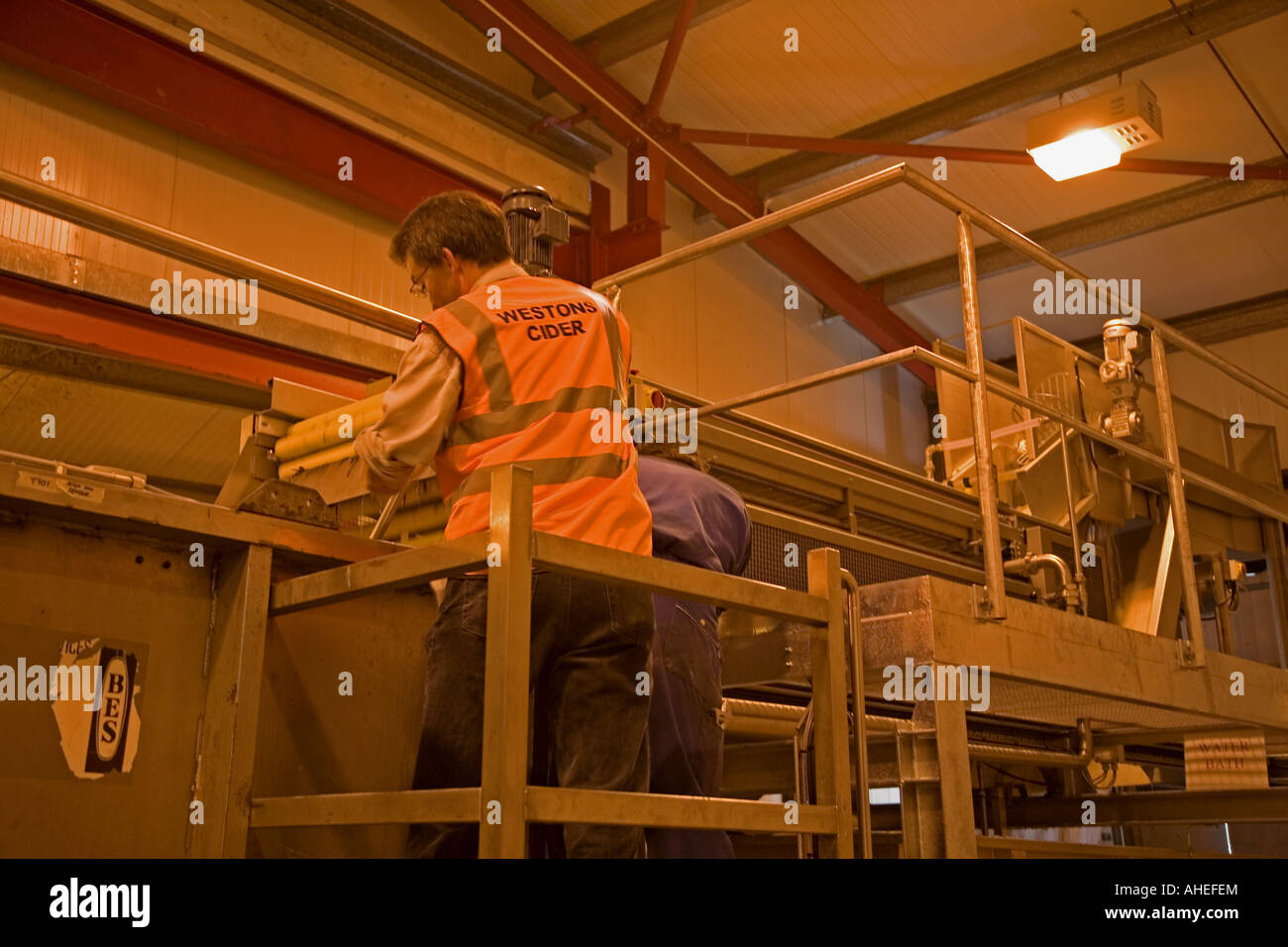 Innen Mosterei, Südwest-England Stockfoto