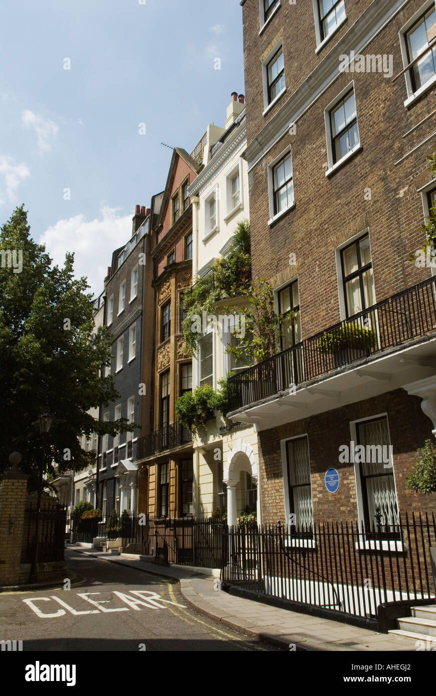 Mayfair zentralen London-Privathäuser in "Charles Street" "City of Westminster" England HOMER SYKES Stockfoto