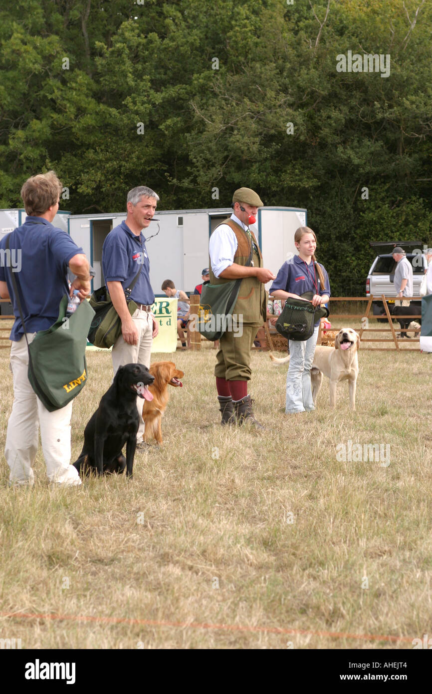 Ein Jagdhund Ausbildung Klasse der Cranleigh Show August 2006 Stockfoto