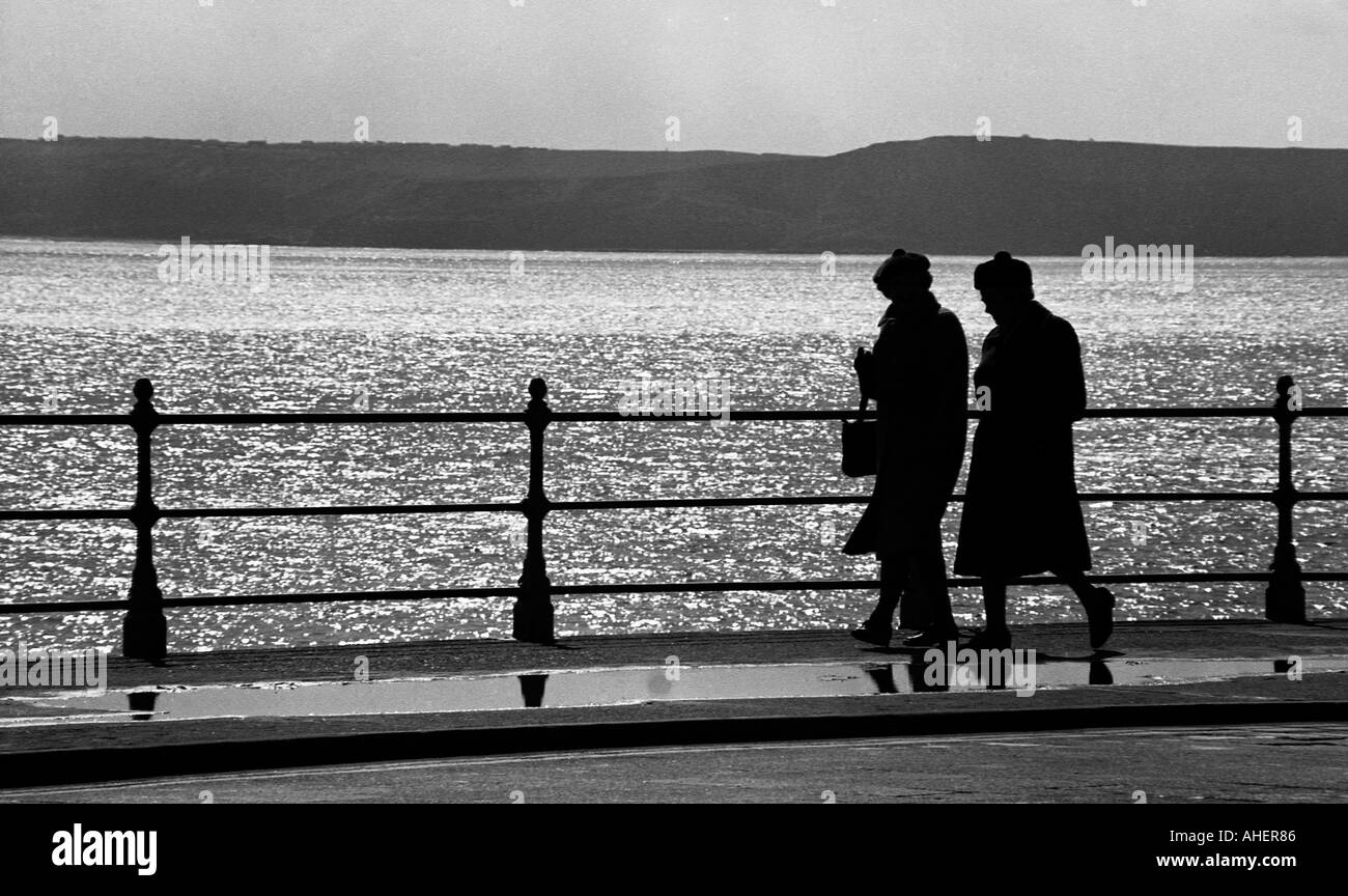 Silhouette eines Menschen im Urlaub. Stockfoto