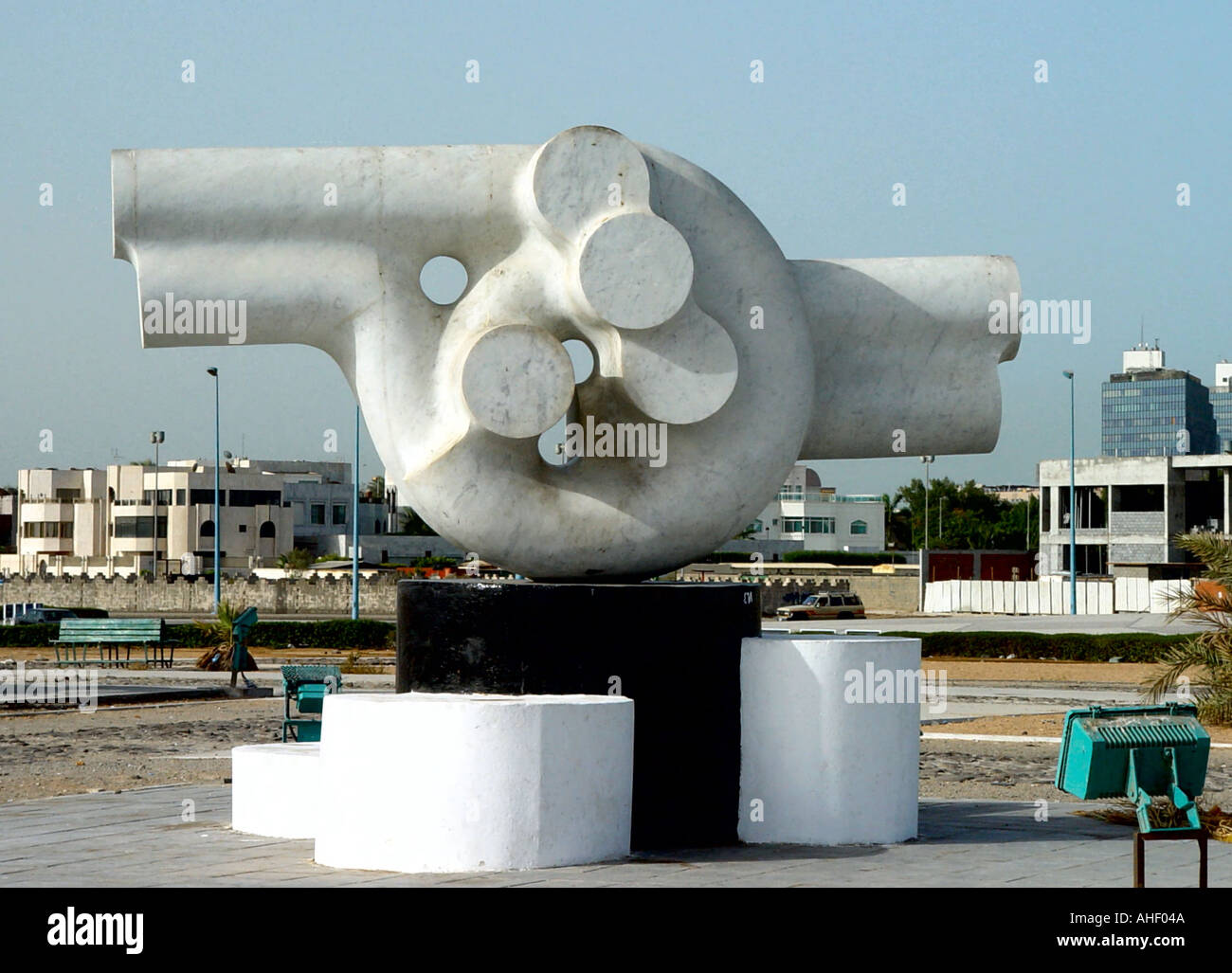 Bizarre Skulptur in Arabien Stockfoto