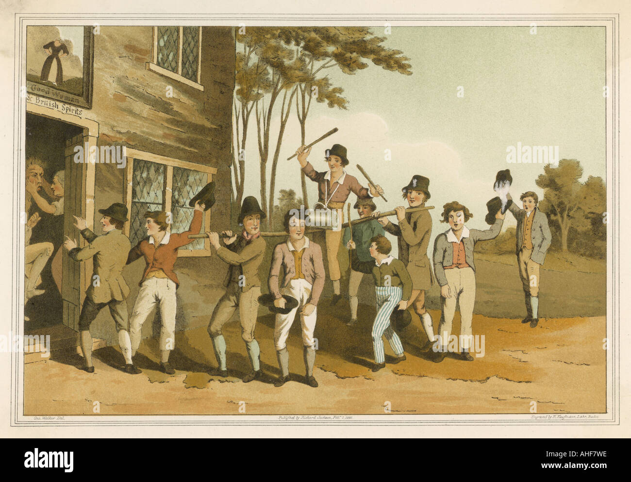 Reiten der Stang 1814 Stockfoto