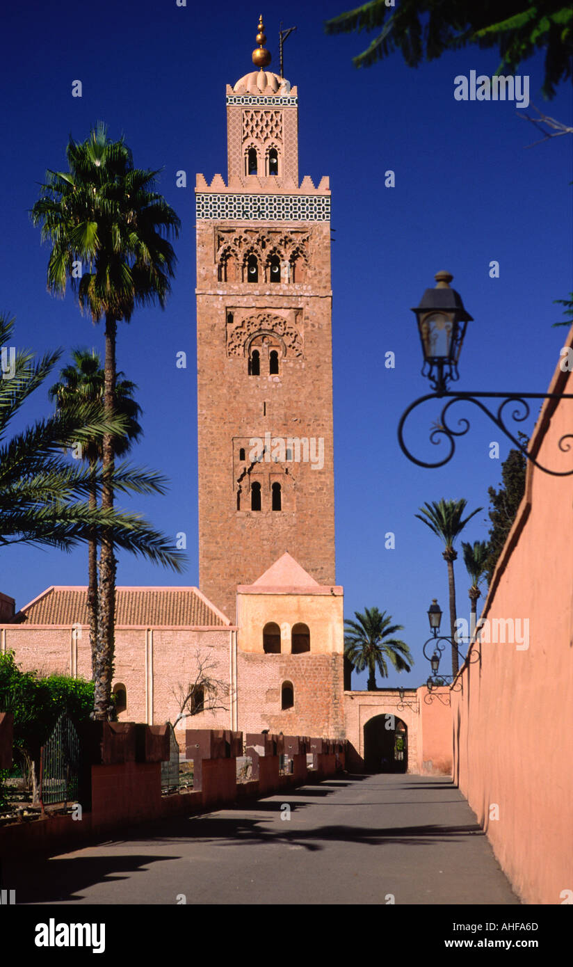 Koutoubia Moschee Marrakesch 4 Stockfoto