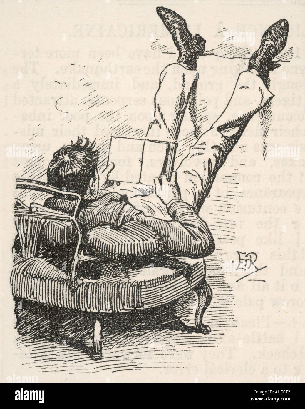 Entspannt lesen 1893 Stockfoto