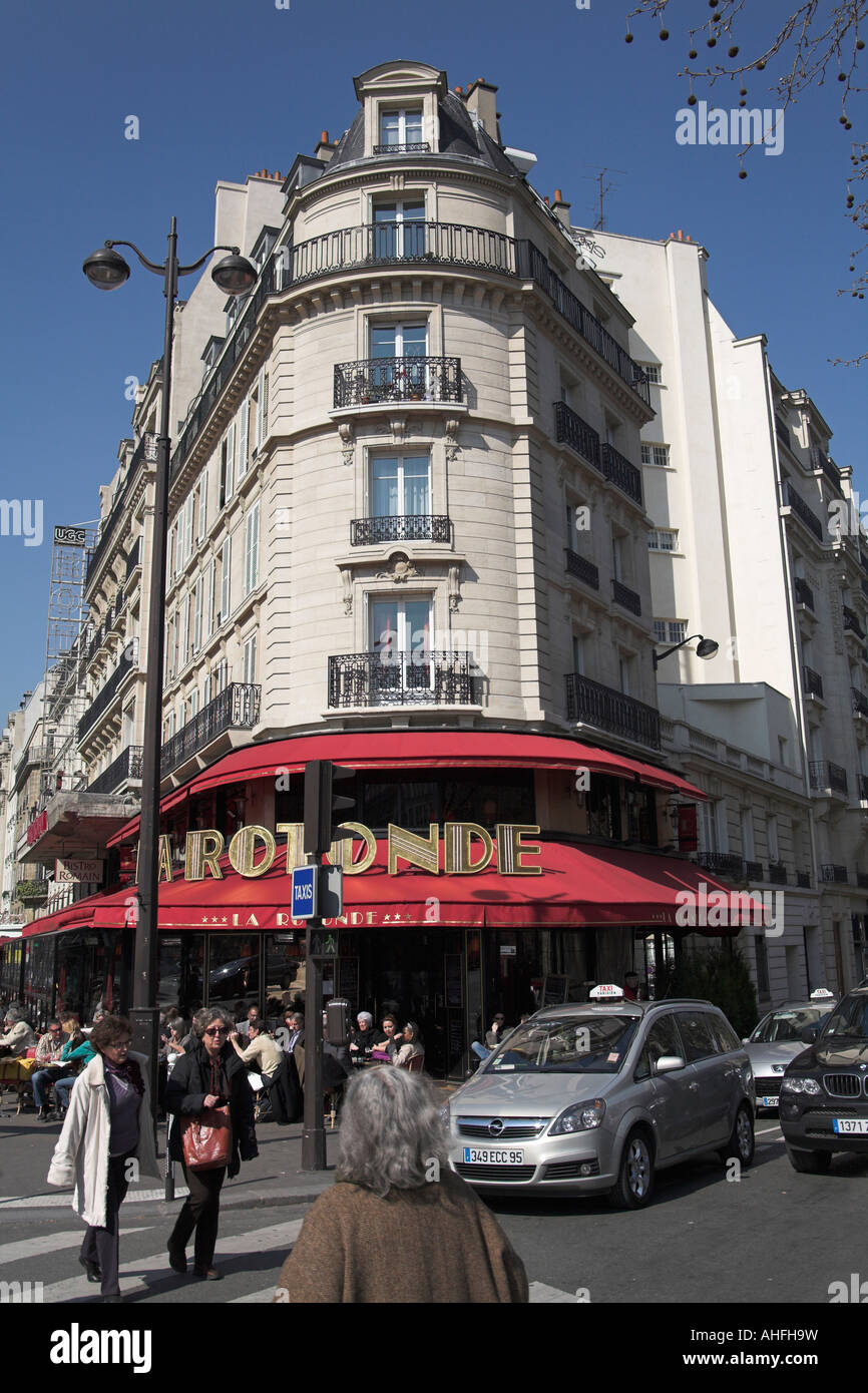 La Rotonde berühmte französische Restaurant Boulevard Montparnasse Paris Frankreich Stockfoto