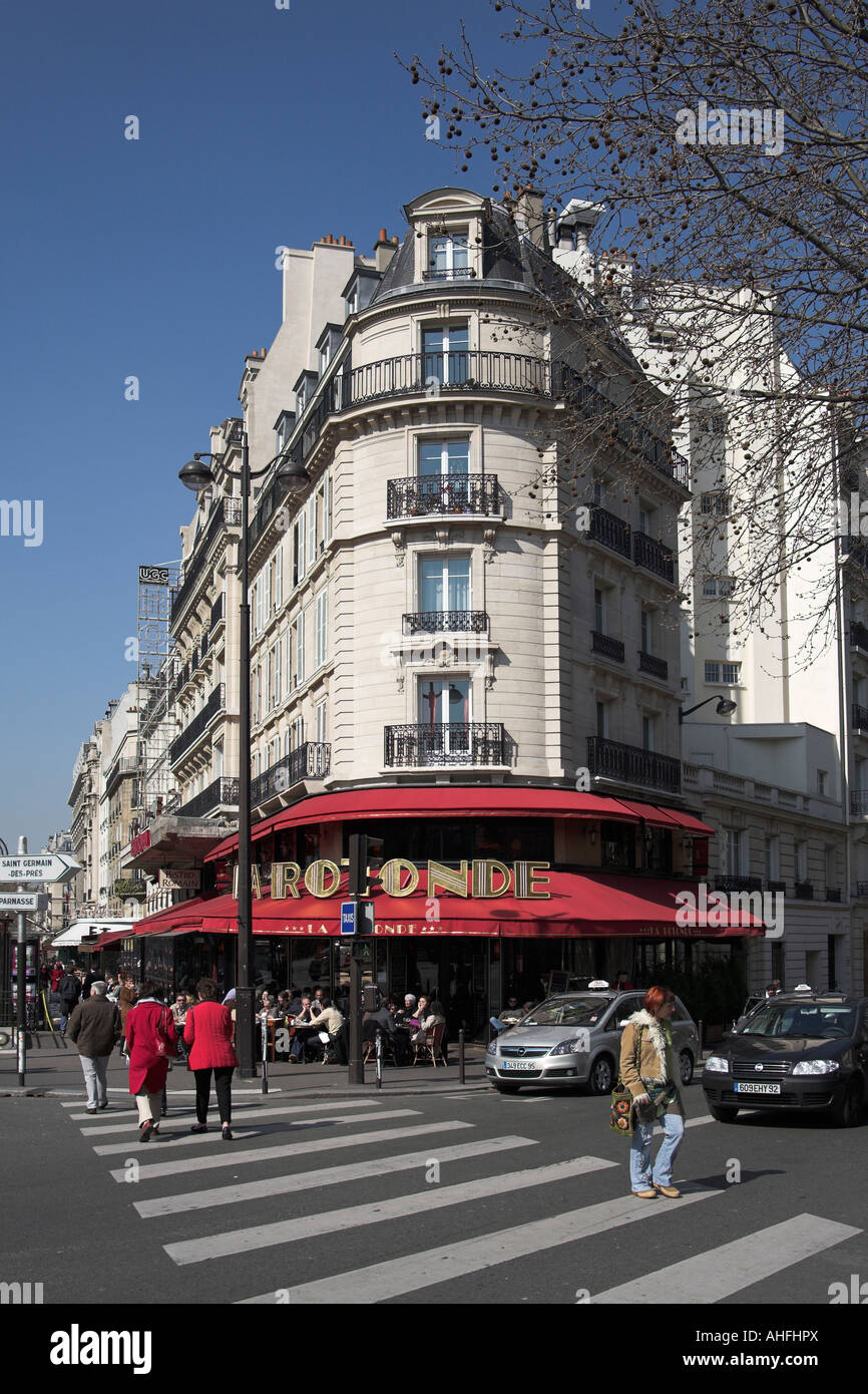 La Rotonde berühmte französische Restaurant Boulevard Montparnasse Paris Frankreich Stockfoto