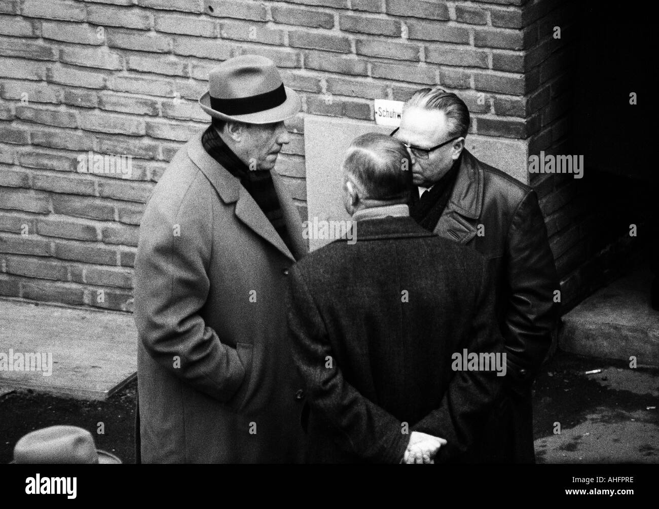 Fußball, Bundesliga, 1967/1968, Borussia Moenchengladbach im Vergleich zu 1. FC Nürnberg 1:1, Boekelberg Stadion in Mönchengladbach, Trainer, deutsche Bundestrainer Helmut Schoen Stockfoto