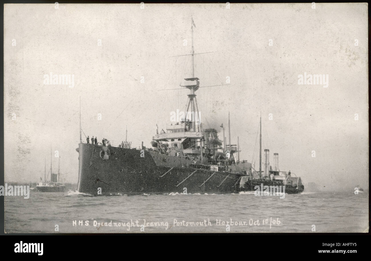 HMS Dreadnought 1906 Stockfoto