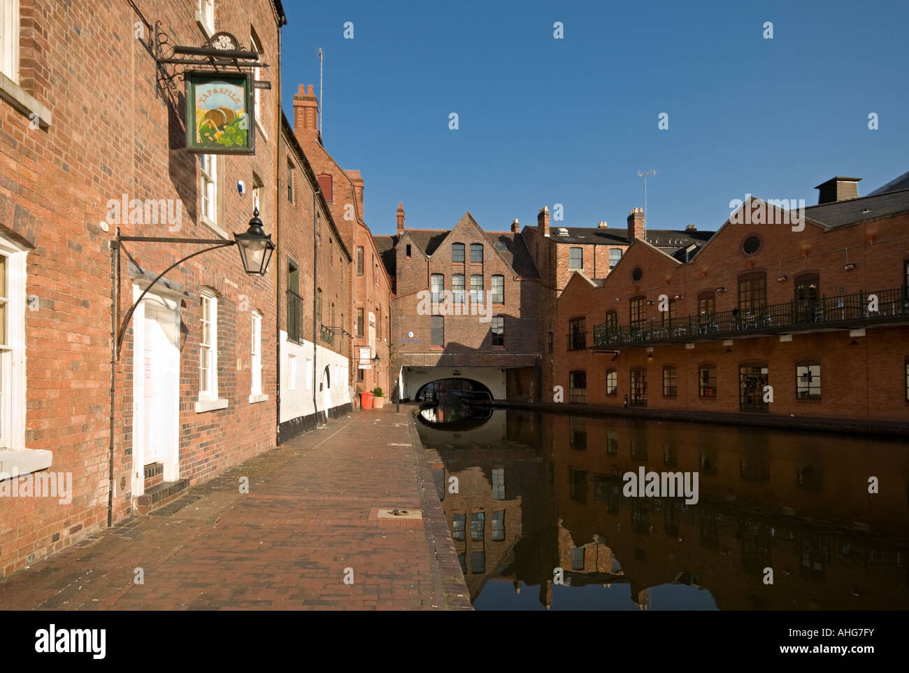 Gas Street Basin mit Blick auf die breite Straße Tunnel Stockfoto