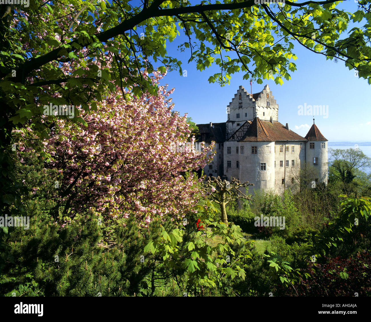 DE - BADEN-WÜRTTEMBERG: Meersburg Burg über dem Bodensee (Bodensee) Stockfoto