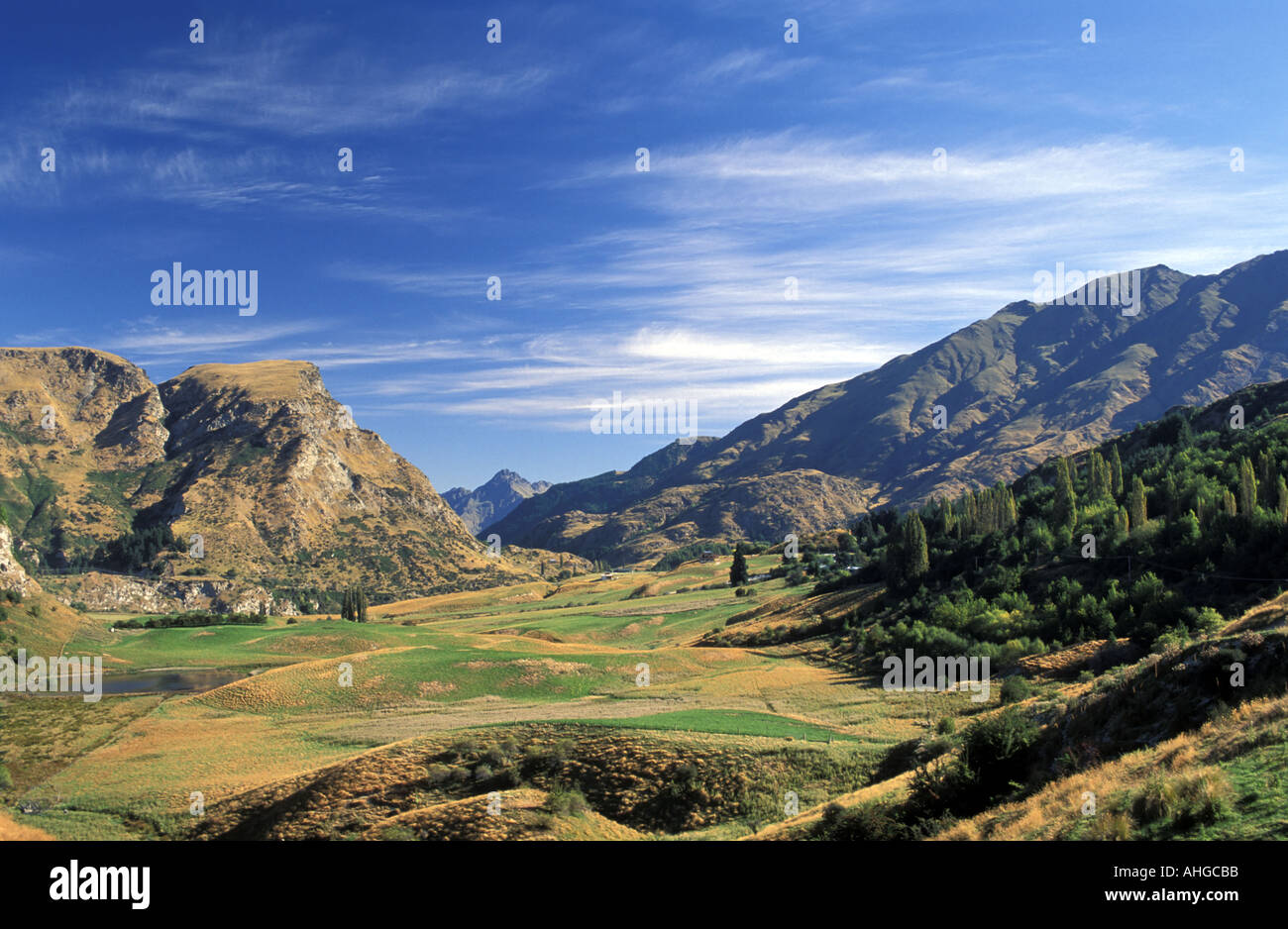 Landschaft in der Nähe von Queenstown Otago New Zealand Stockfoto