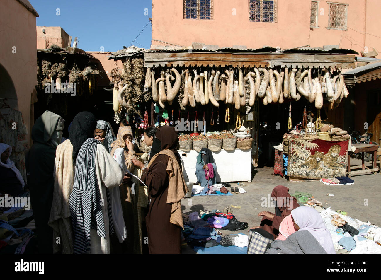 Der alte Sklavenmarkt in Marrakesch Marokko Stockfoto