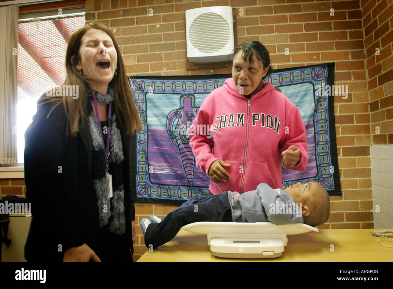 Aboriginal Familien bei La Perouse Sydney Australia Stockfoto