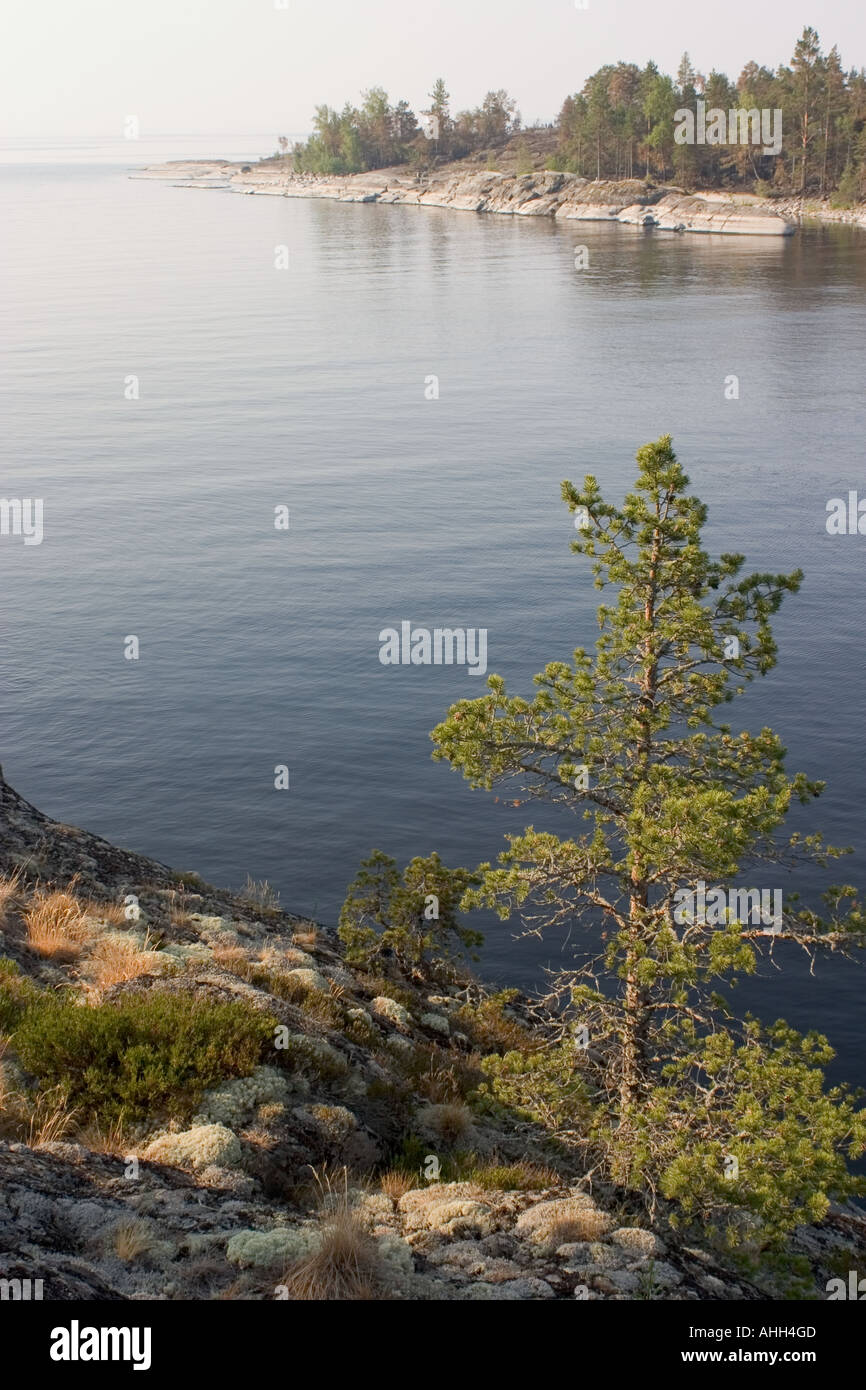 Felseninseln Ladoga See Stockfoto