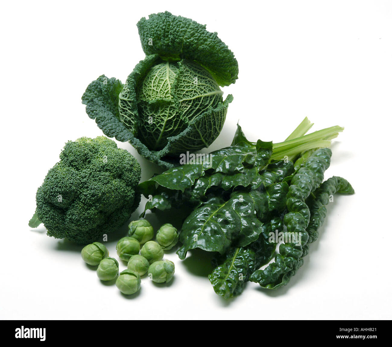 Auswahl der Rohe frische grüne Gemüse Stockfoto
