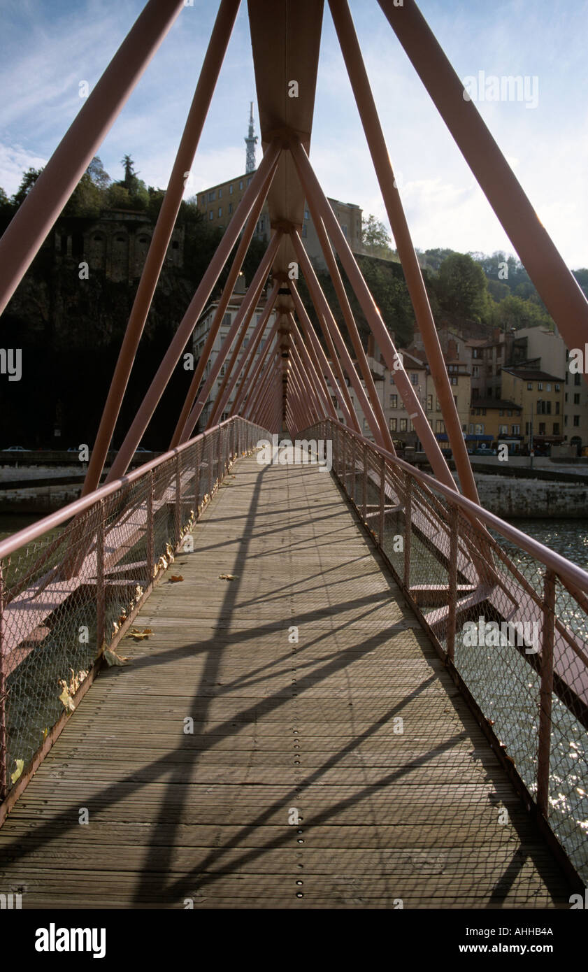 Passarelle de l Homme De La Roche Lyon Stockfoto