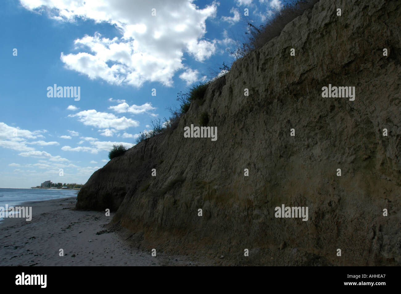 Schwarzmeer-Küste, Strand des Ferienortes Continesti Stockfoto