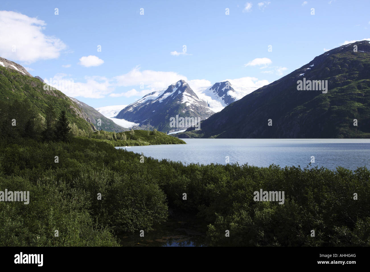 Landschaft in der Nähe von Anchorage, Alaska mit Potage Lake, USA, Alaska Stockfoto