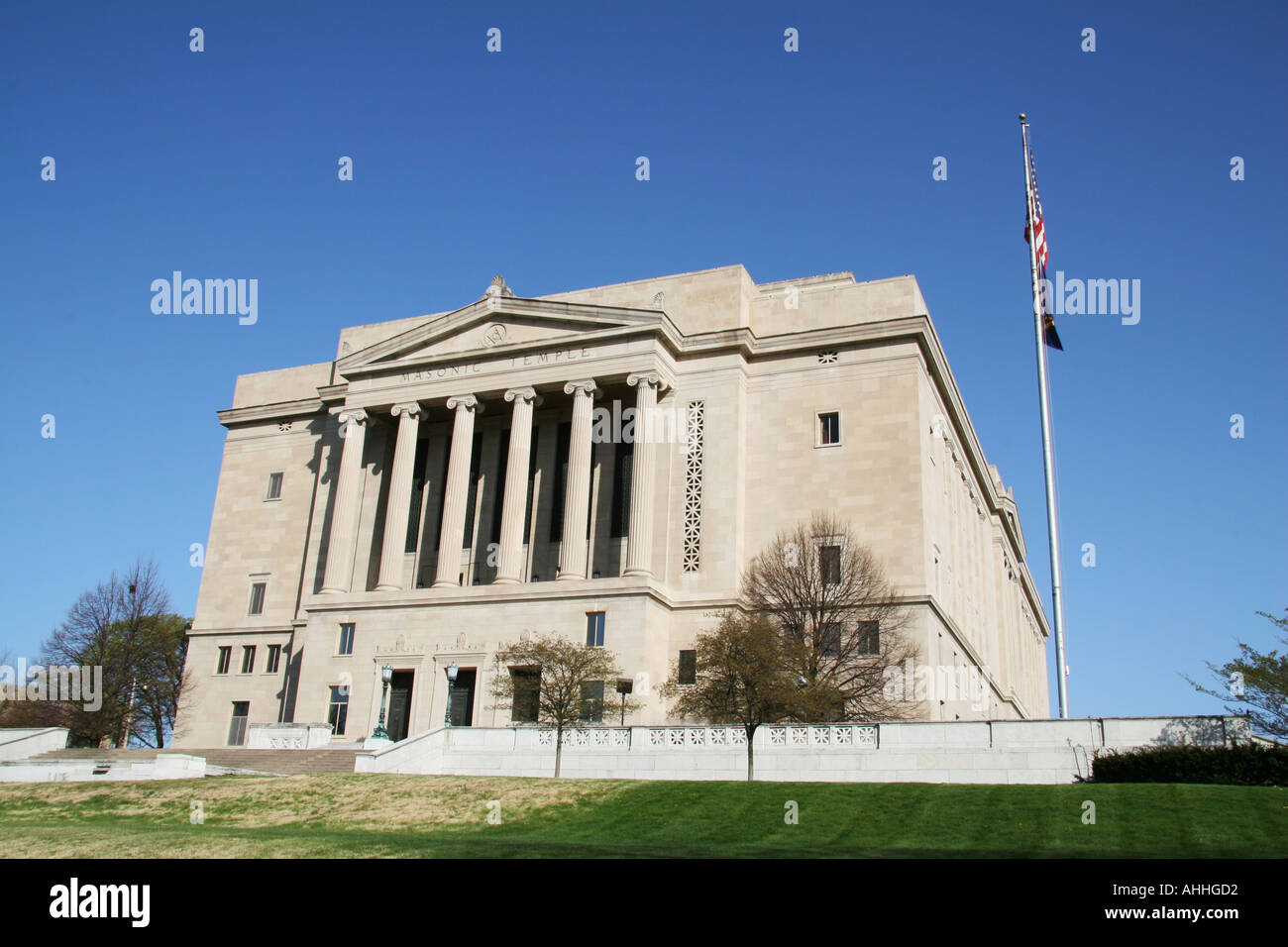 Freimaurer-Tempel Dayton Ohio USA griechische Architektur Stockfoto