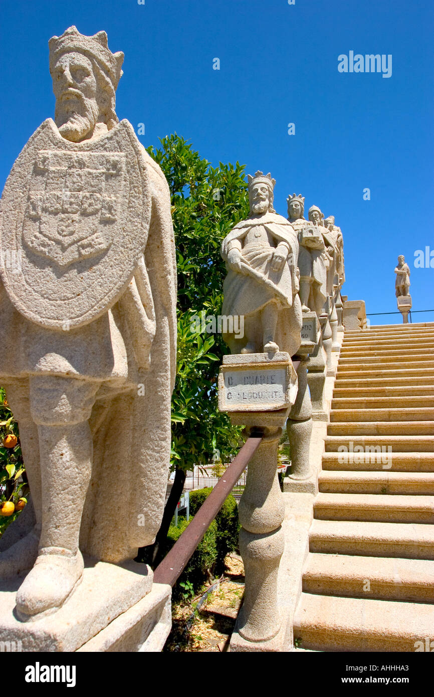 König Treppen an den Jardim bischöflichen Castelo Branco-Portugal Stockfoto