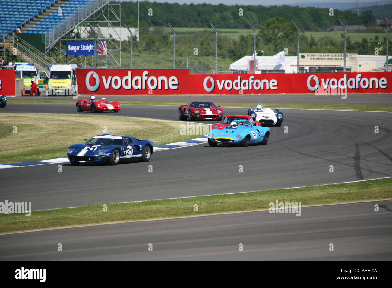 Oldtimer Classic Car Rennen in 2006 British Grand Prix Silverstone, England Stockfoto